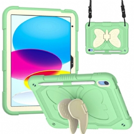 Kryt iPad (2025) Kryty Na Mobil Odolný Ramenní Popruh S Motýlem