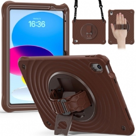 Kryt iPad (2025) Kryty Na Mobil Otočný Stojan A Ramenní Popruh O 360 Stupňů