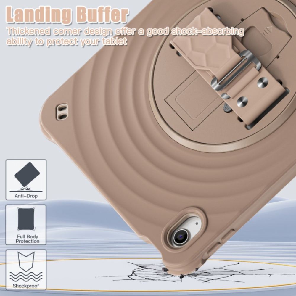 Kryt iPad (2025) Kryty Na Mobil Otočný Stojan A Ramenní Popruh O 360 Stupňů