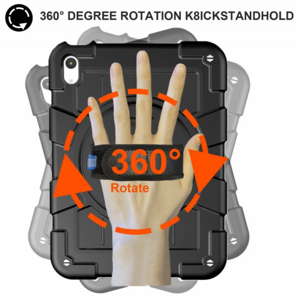 Kryt iPad (2025) Robustní Otočný Popruh A Stojan