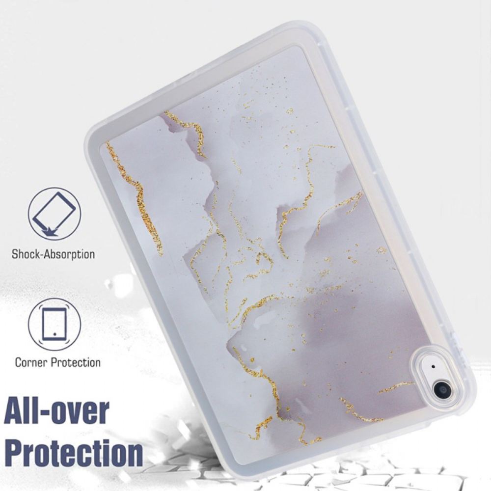 Kryt iPad (2025) Silikonový Mramorový Design