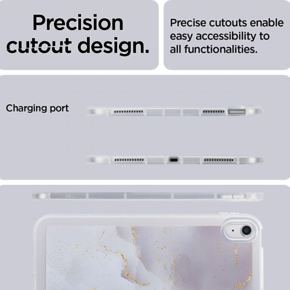 Kryt iPad (2025) Silikonový Mramorový Design