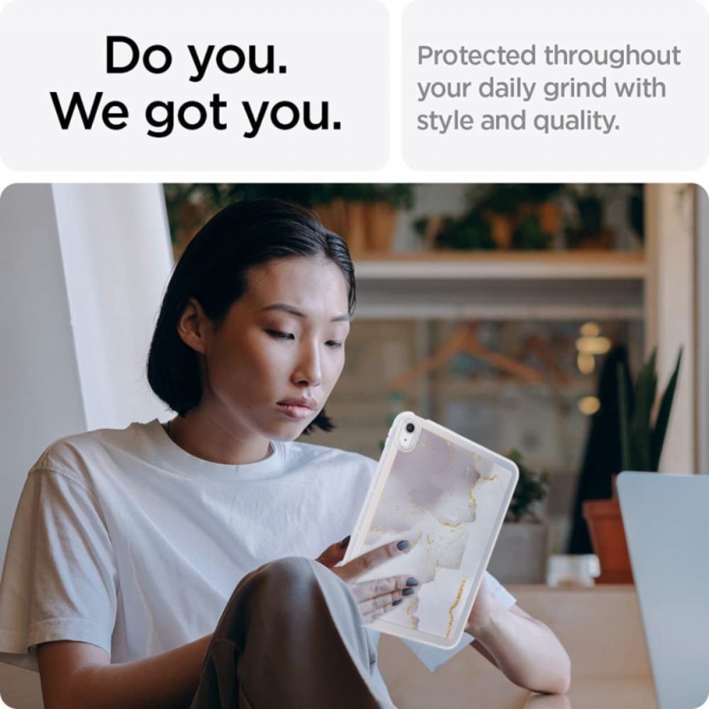 Kryt iPad (2025) Silikonový Mramorový Design