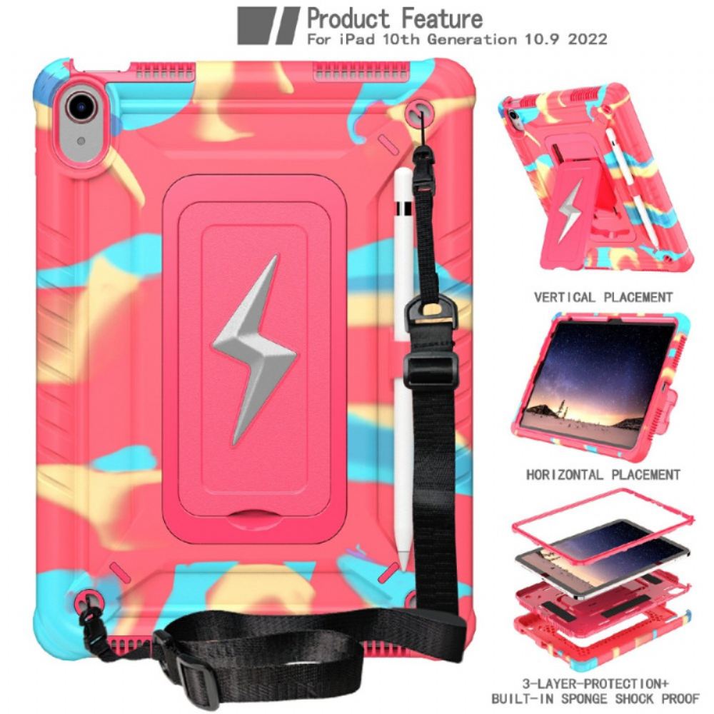 Kryt iPad (2025) Trojitá Ochrana S Ramenním Popruhem