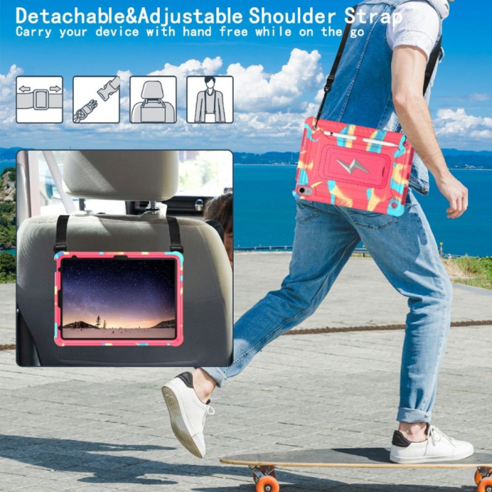 Kryt iPad (2025) Trojitá Ochrana S Ramenním Popruhem