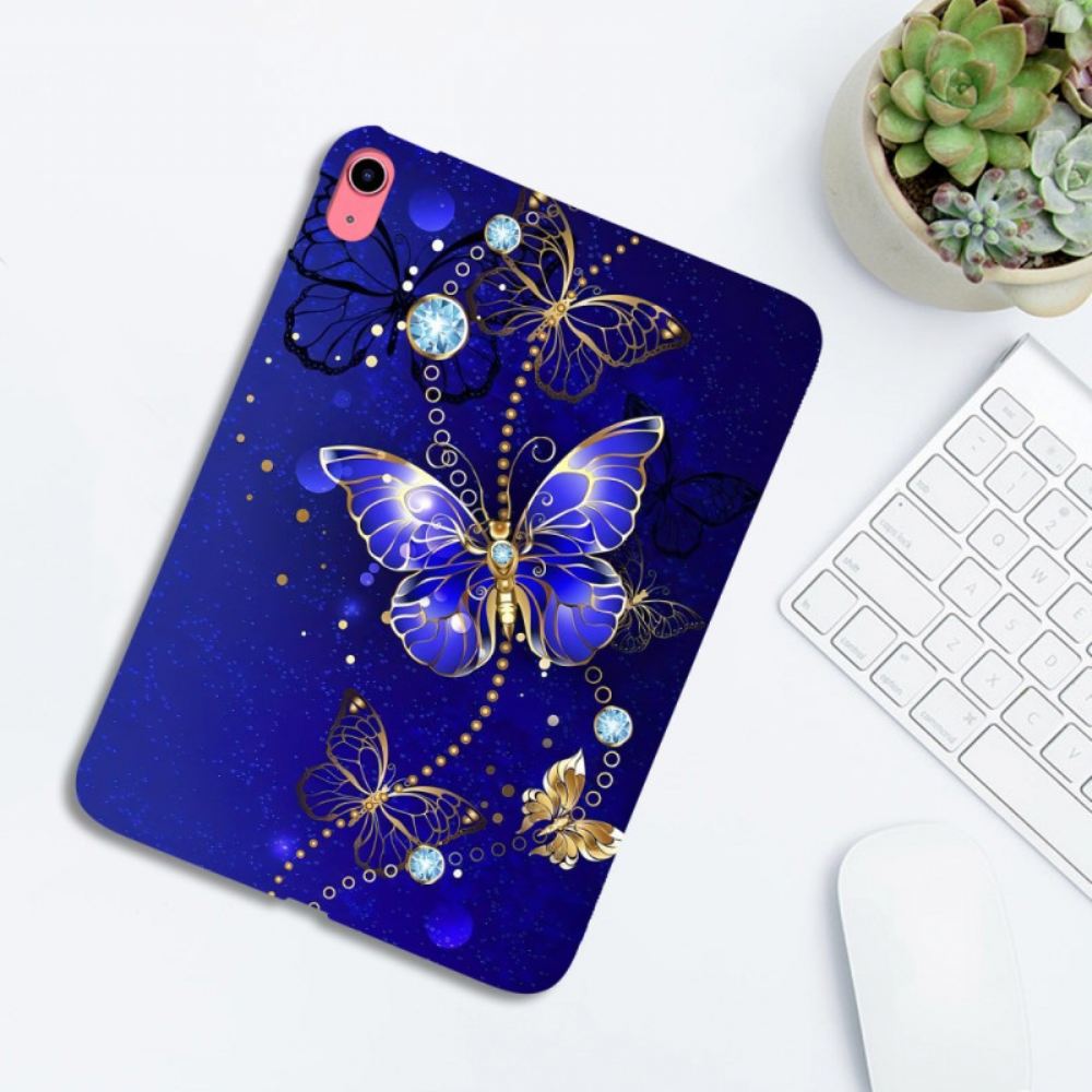 Kryt Na iPad (2025) Modro-zlatí Motýli