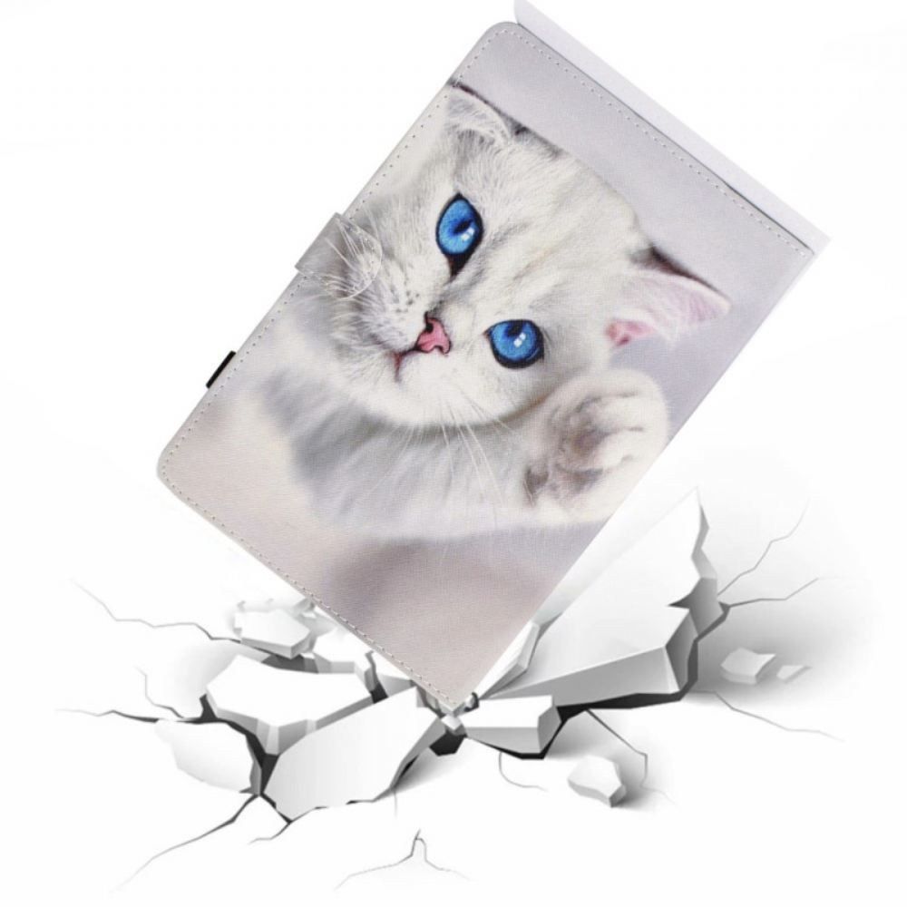 Peněženková Pouzdra iPad (2025) Kryty Na Mobil Modrooká Bílá Kočka