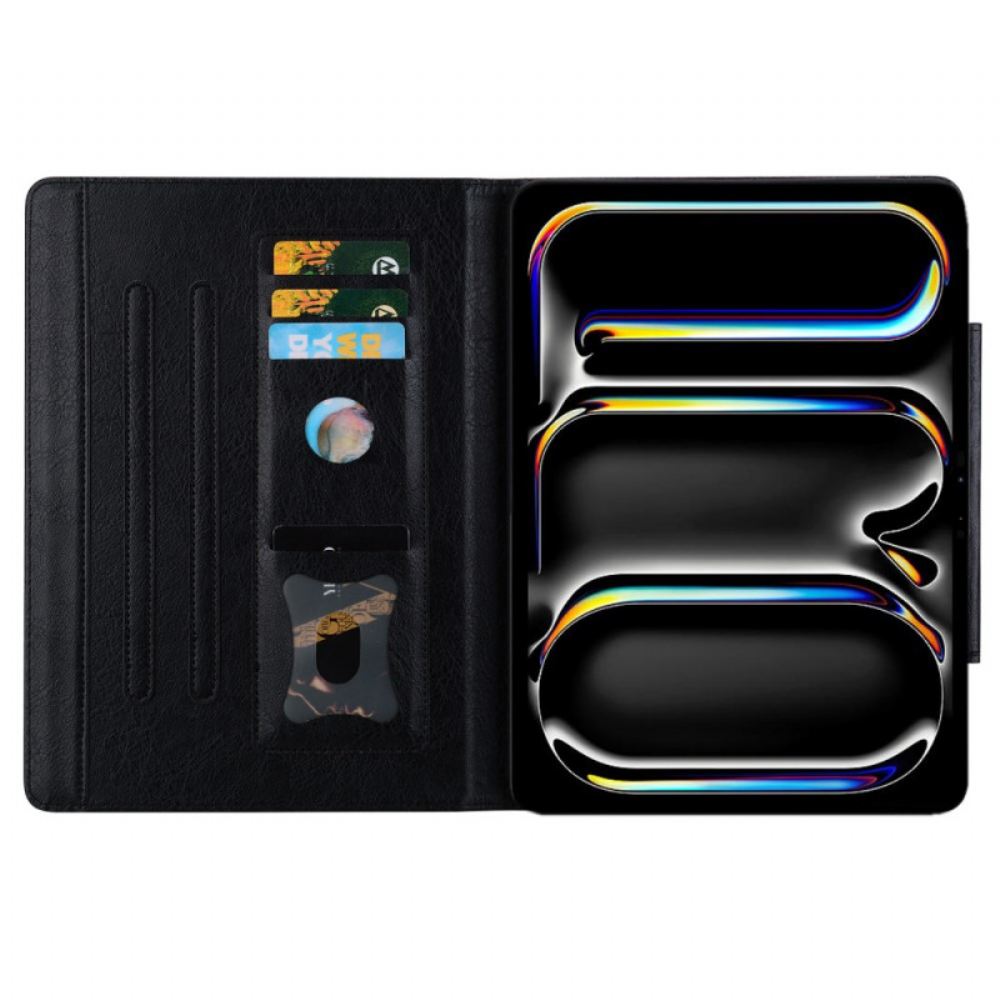 Peněženková Pouzdra iPad (2025) Magnetická Spona S Kočičím Vzorem