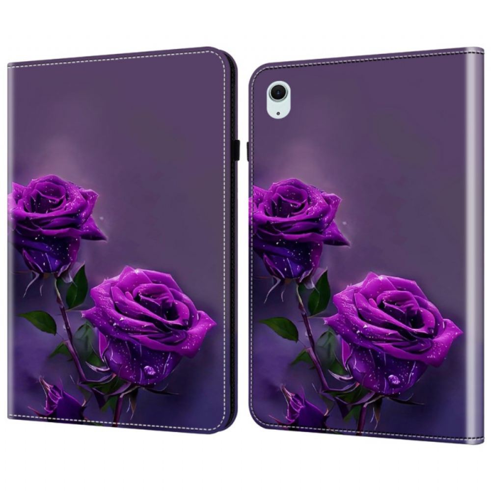 Pouzdro iPad (2025) Fialové Růže