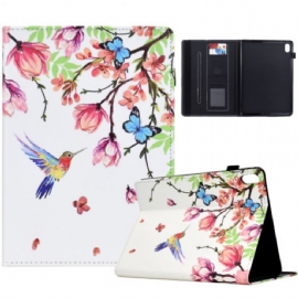 Pouzdro iPad (2025) Vzor Květin A Ptáků