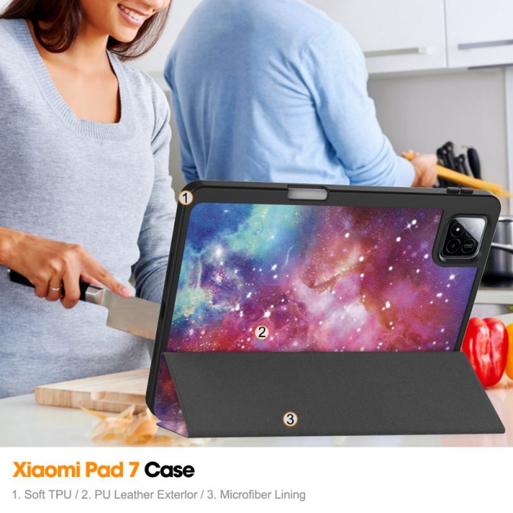 Xiaomi Pad 7 / 7 Pro Držák Stylusu S Galaxickým Vzorem