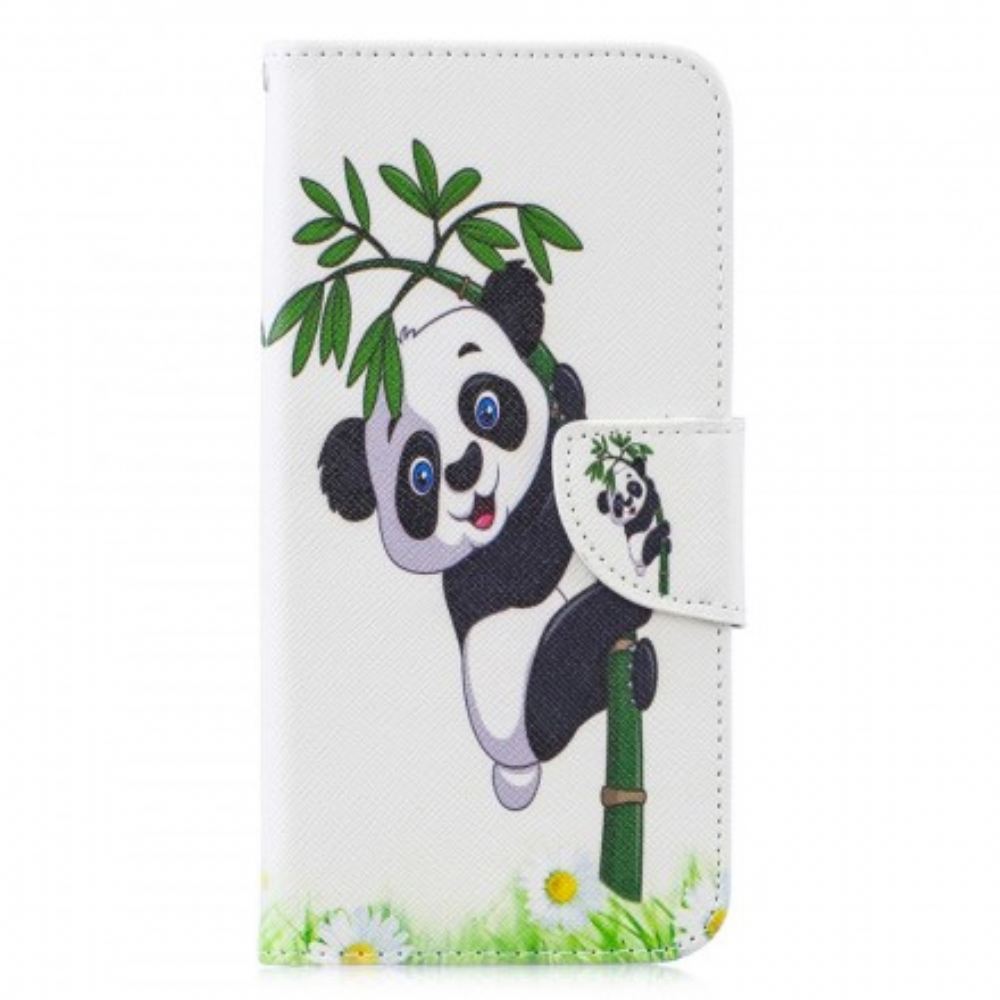 Flipové Pouzdro Na Huawei P30 Lite Panda Na Bambusu
