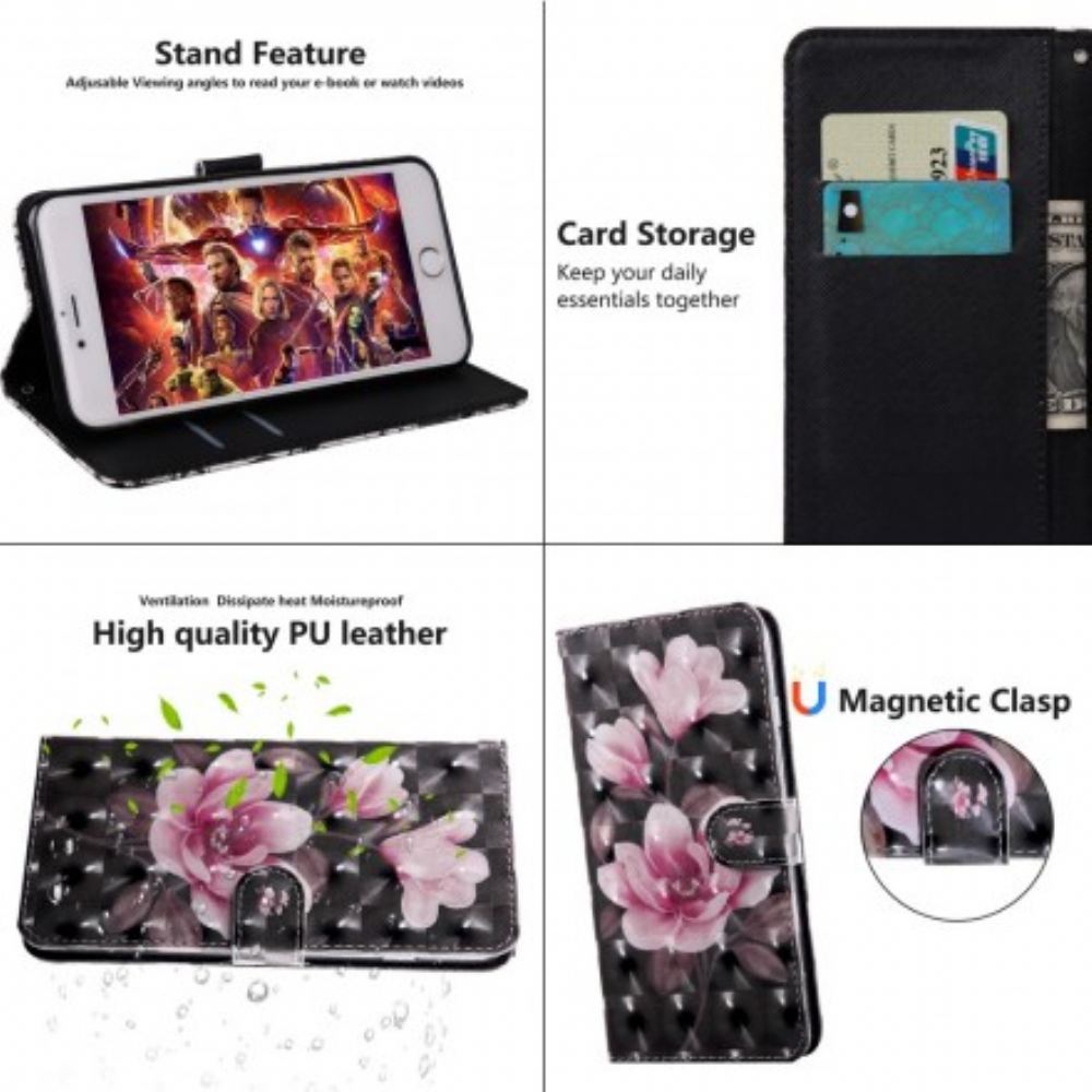 Flipové Pouzdro Na Huawei P30 Lite Rozkvetlé Květiny