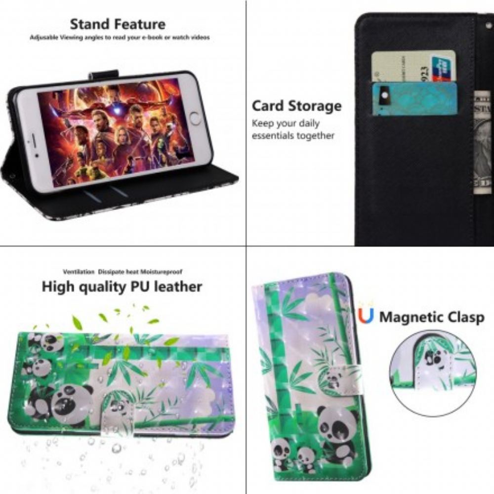 Kožené Pouzdro Na Huawei P30 Lite Rodina Pandí