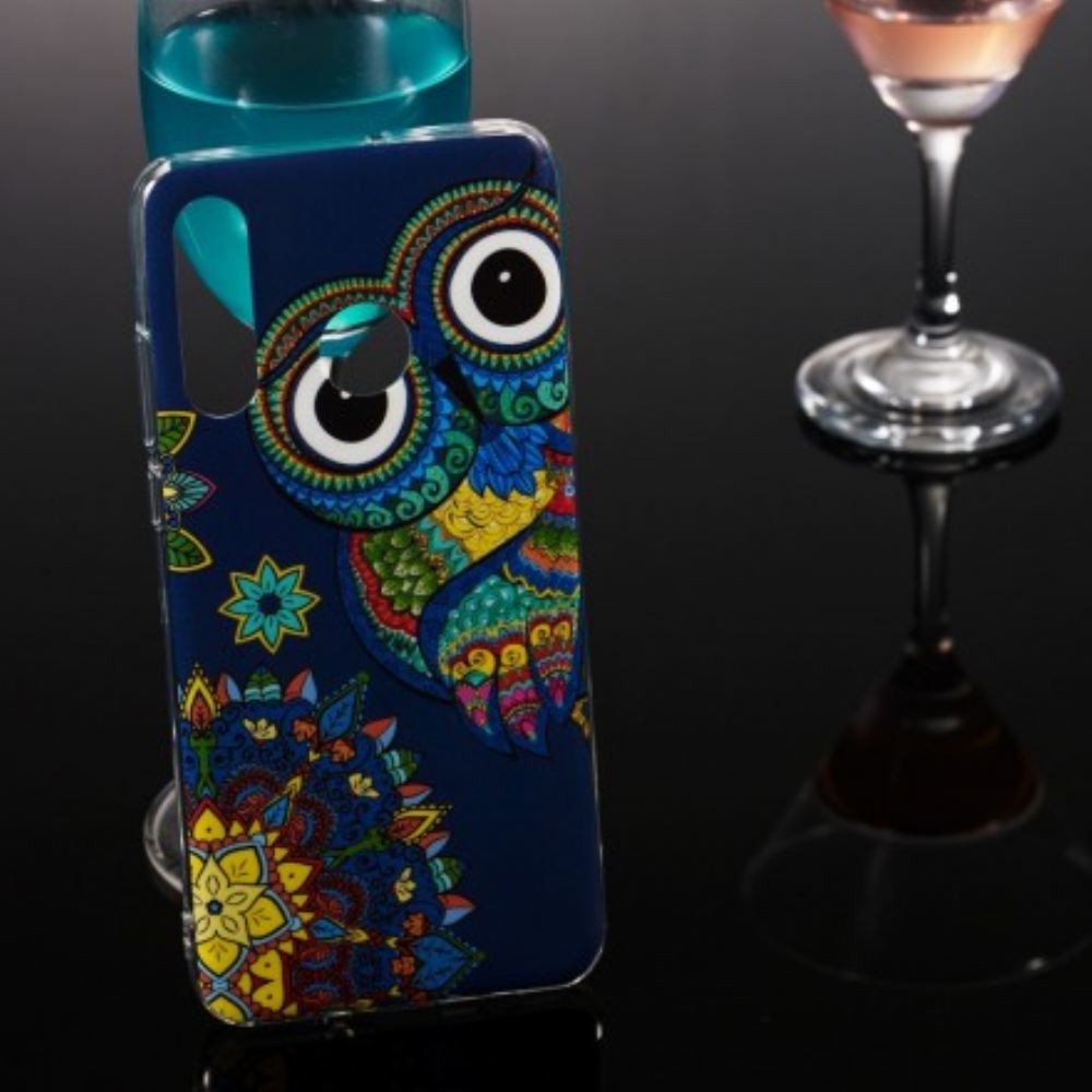 Kryt Na Huawei P30 Lite Mandala Fluorescenční Sova