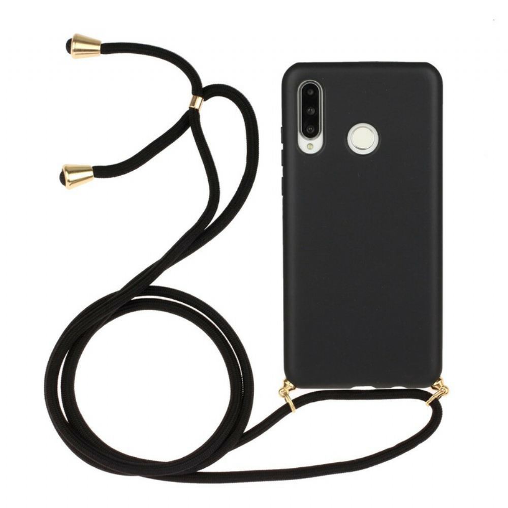 Kryt Na Huawei P30 Lite Silikon S Barevnou Šňůrkou