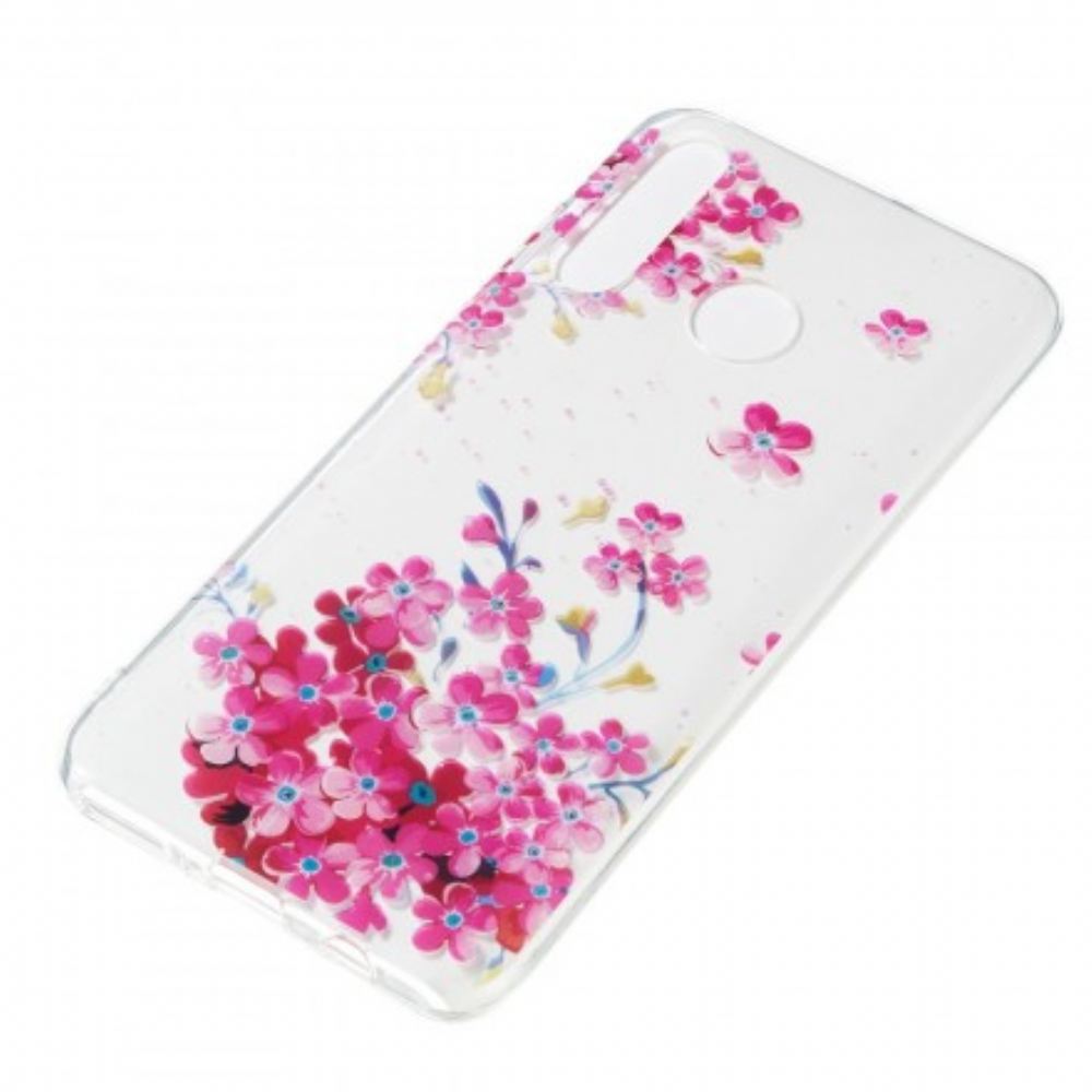 Kryt Na Huawei P30 Lite Žluté A Purpurové Květy