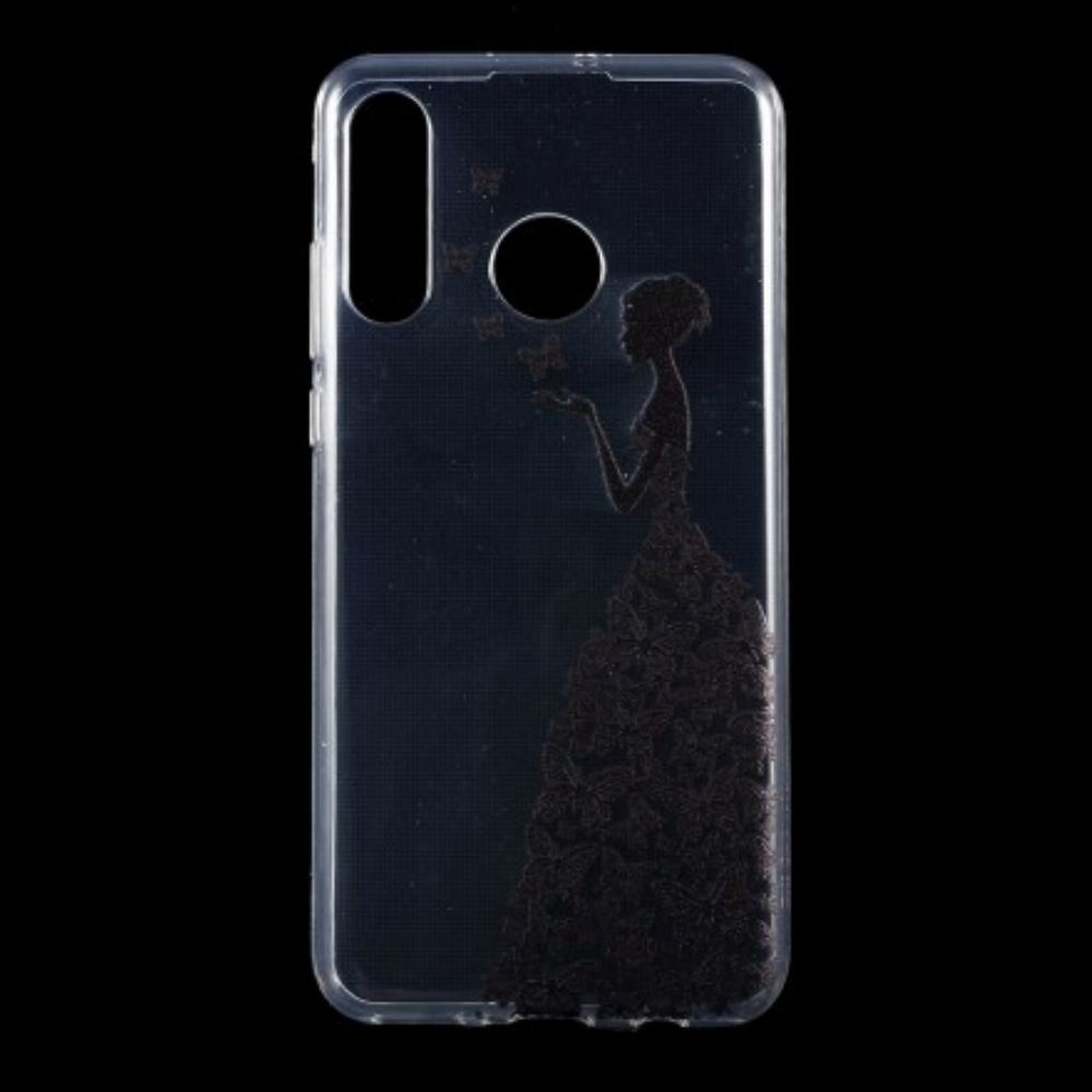 Kryty Na Mobil Na Huawei P30 Lite Průhledné Motýlí Šaty