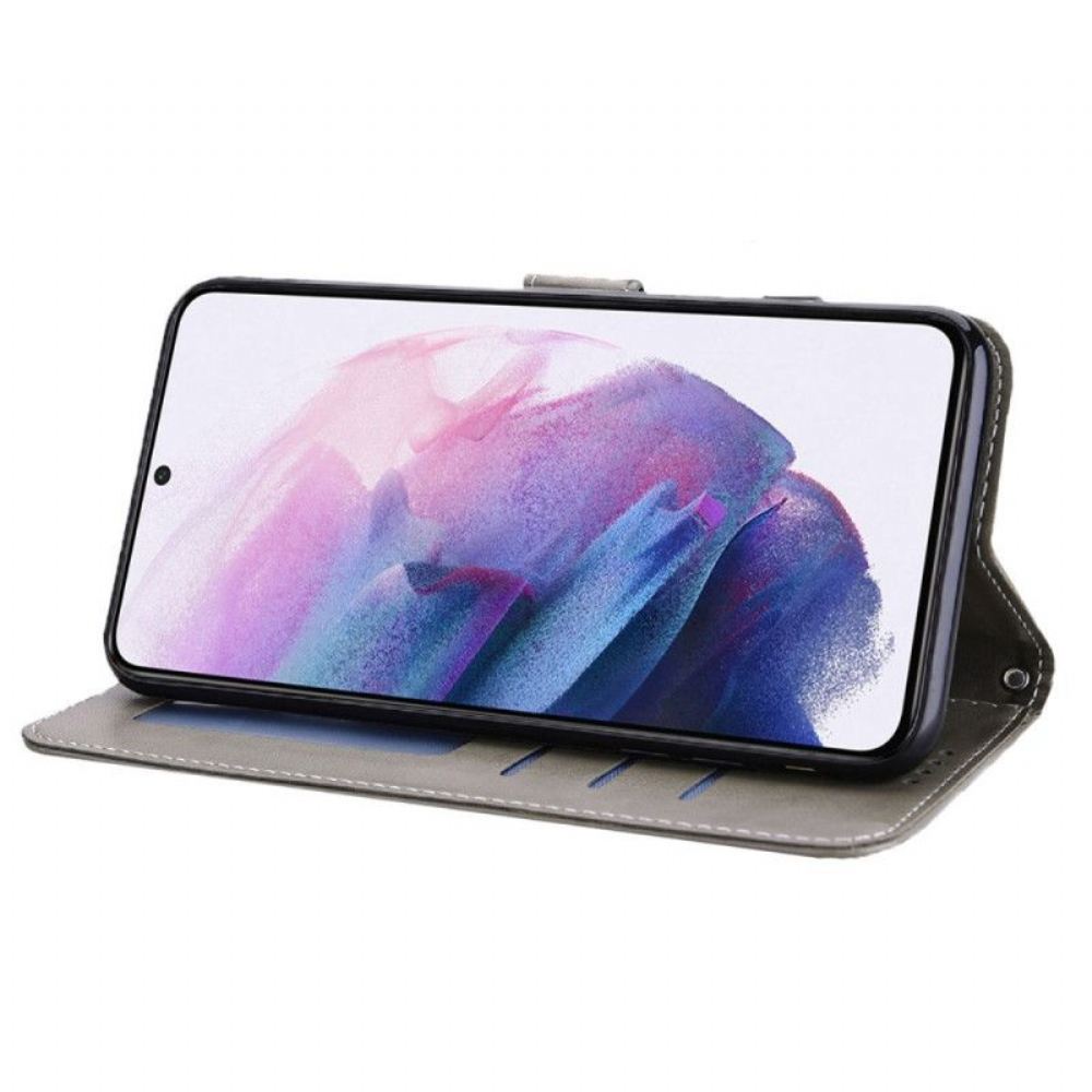 Kožené Pouzdro Na Samsung Galaxy A13 5G / A04s Strom A Jelen