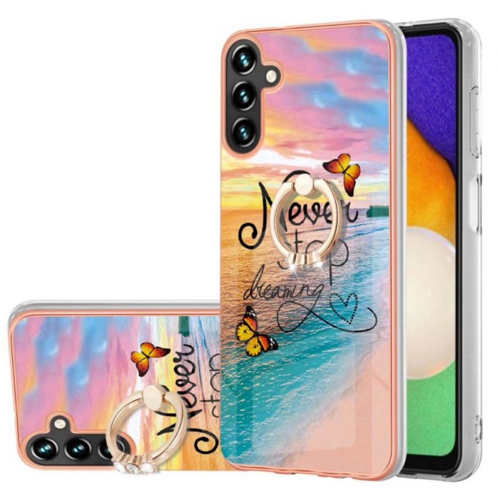 Kryt Na Samsung Galaxy A13 5G / A04s Prstenová Podpora Nikdy Nepřestávejte Snít