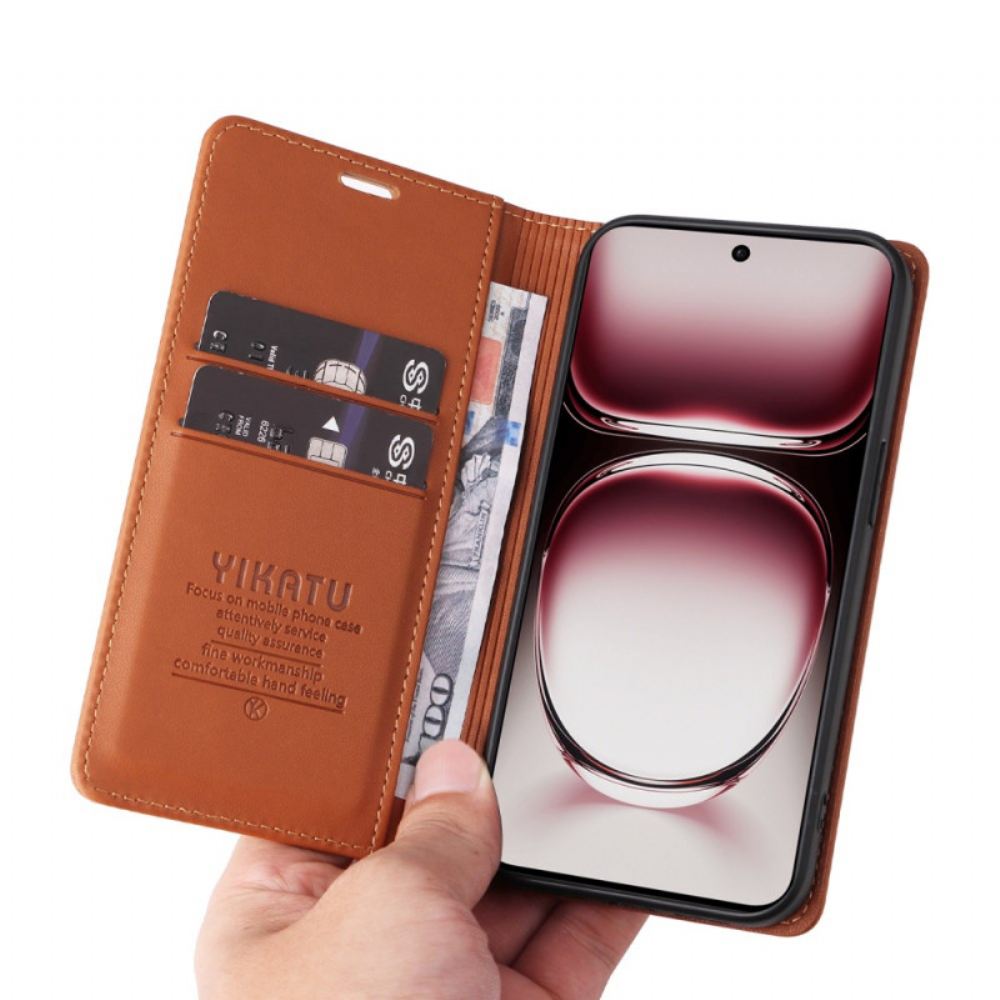 Kožené Pouzdro Oppo Reno 12 5g Kožený Styl Yikatu
