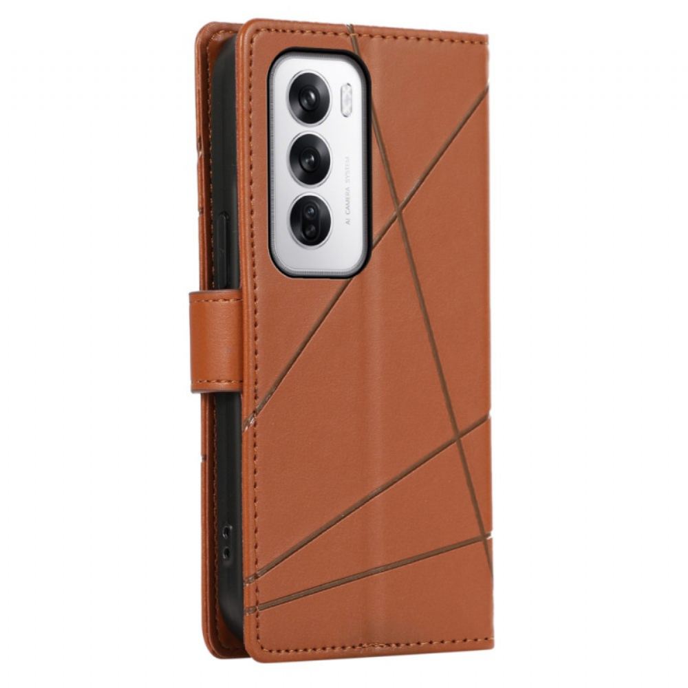 Kožený Kryt Oppo Reno 12 5g Řemínky
