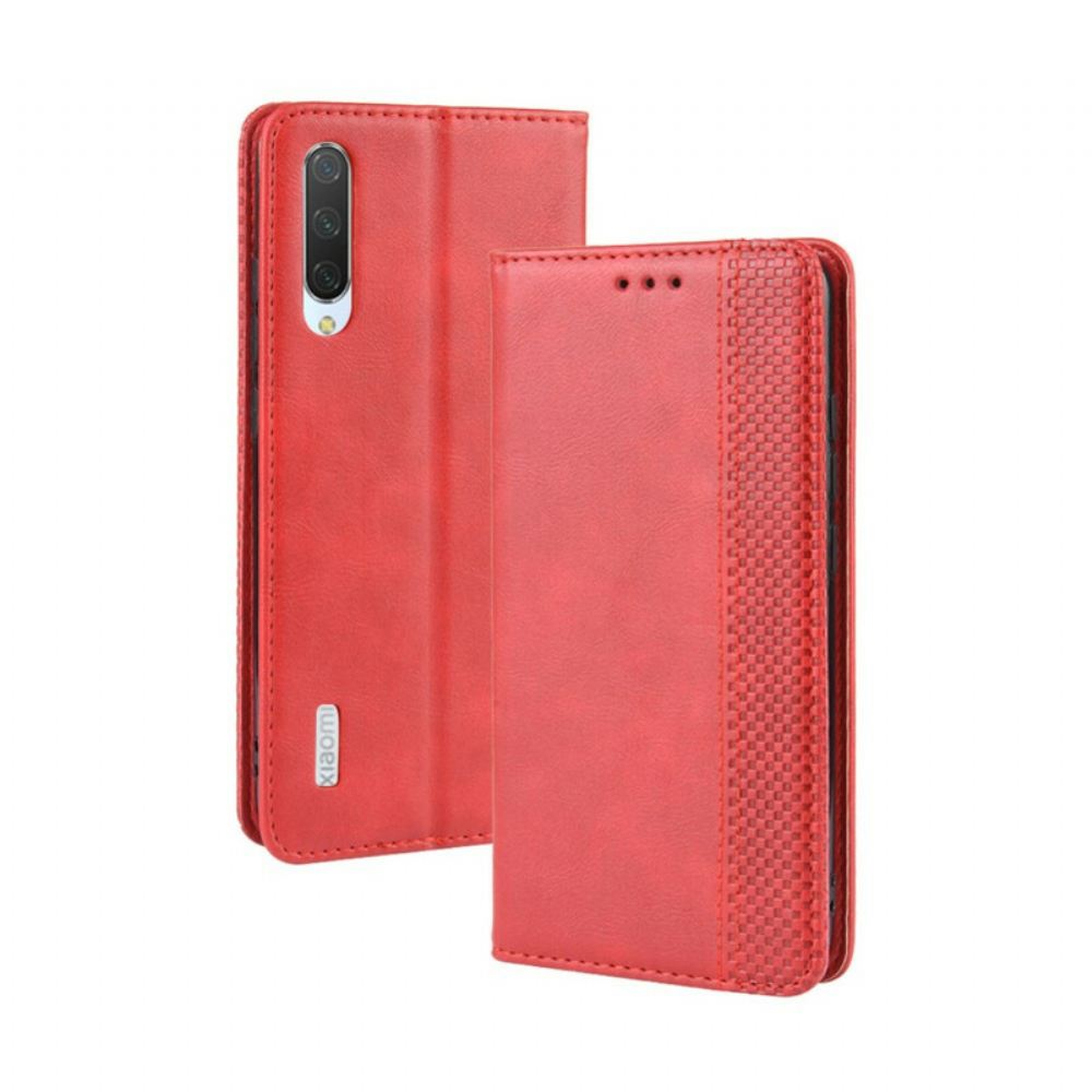 Kryty Na Mobil Na Xiaomi Mi A3 Flipové Pouzdro Stylizovaný Vintage Kožený Efekt