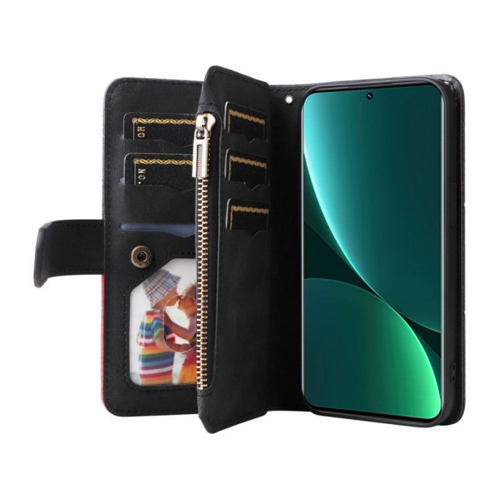 Flipové Pouzdro Na Xiaomi 12 Pro Dvoubarevná S Peněženkou Na Mince