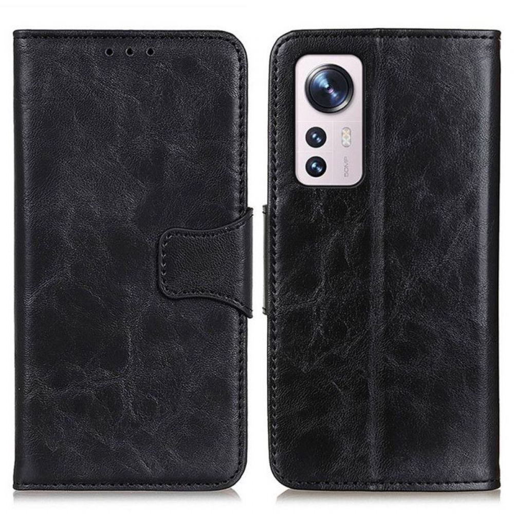 Flipové Pouzdro Na Xiaomi 12 Pro Dělená Kožená Oboustranná Spona