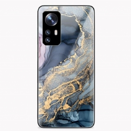 Kryt Na Xiaomi 12 Pro Barevné Mramorové Tvrzené Sklo