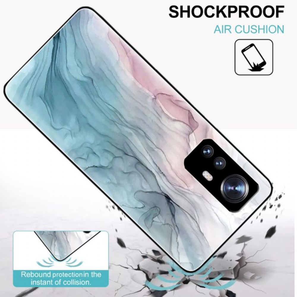Kryt Na Xiaomi 12 Pro Barevné Mramorové Tvrzené Sklo