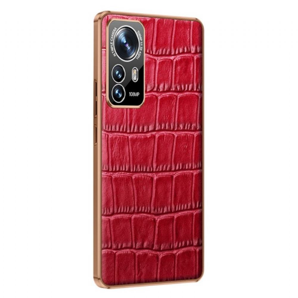 Kryt Na Xiaomi 12 Pro Kůže Ve Stylu Krokodýla