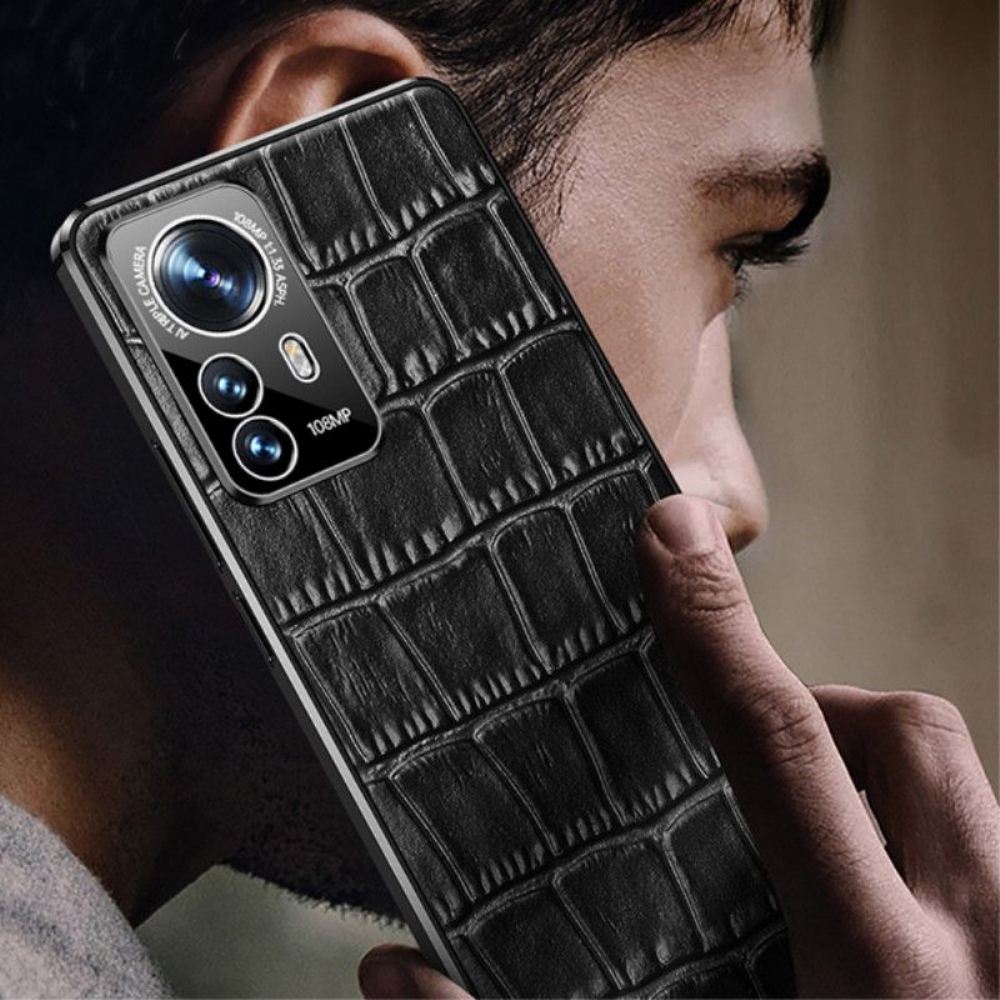 Kryt Na Xiaomi 12 Pro Kůže Ve Stylu Krokodýla