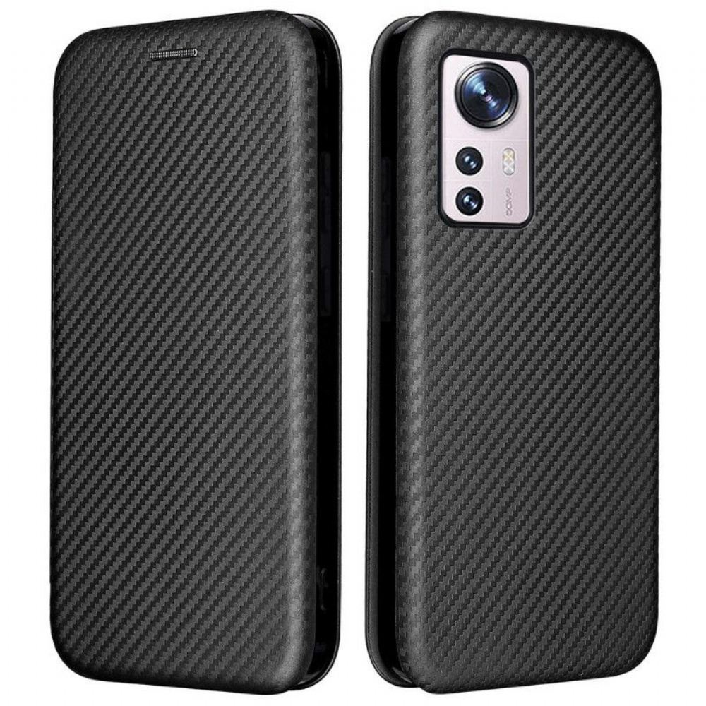 Kryty Na Mobil Na Xiaomi 12 Pro Flipové Pouzdro Barevný Karbonový Silikon