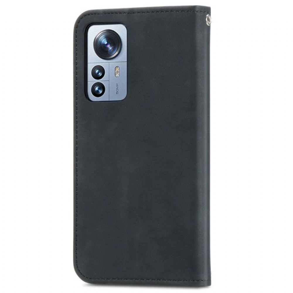Kryty Na Mobil Na Xiaomi 12 Pro Flipové Pouzdro Pocit Na Kůži