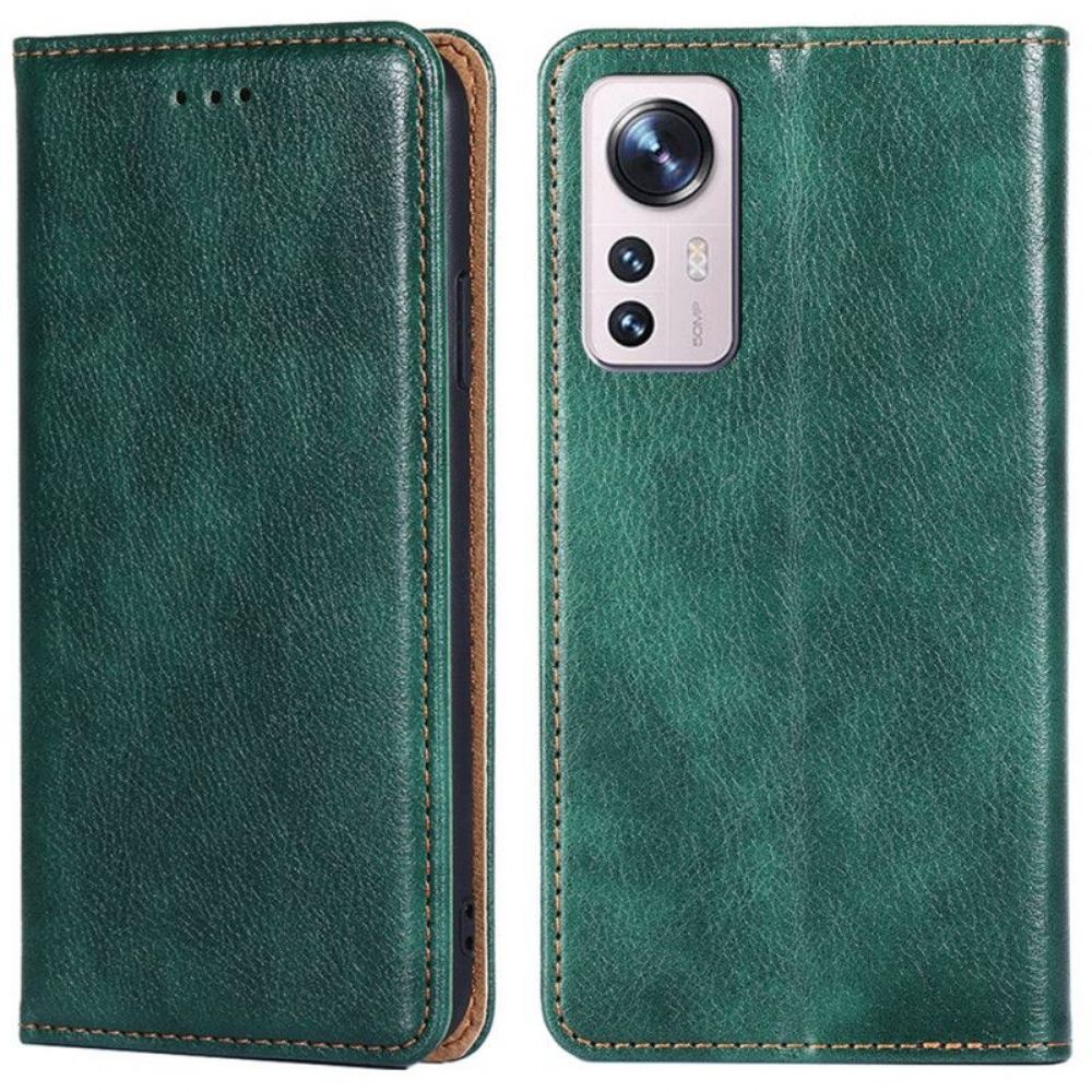 Kryty Na Mobil Na Xiaomi 12 Pro Flipové Pouzdro Prošívání Z Umělé Kůže