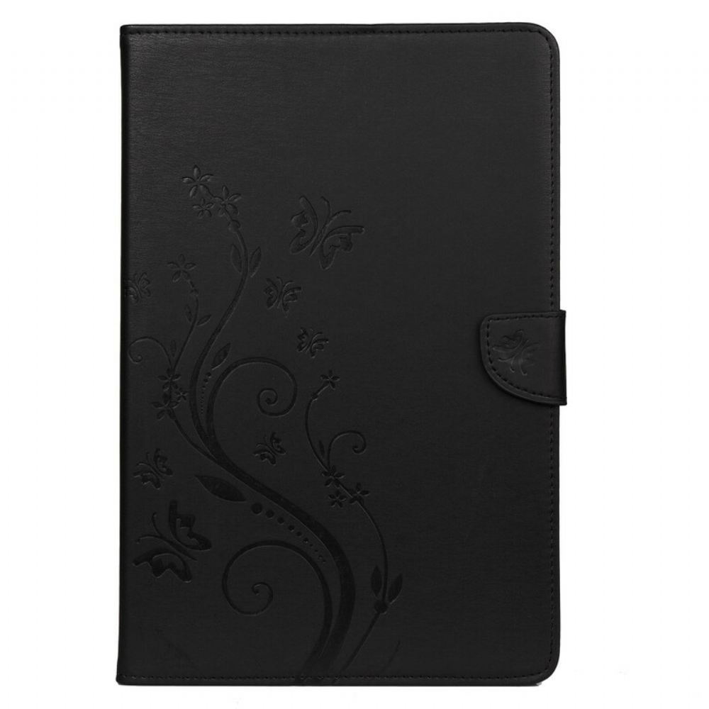Flipové Pouzdro Na Samsung Galaxy Tab S7 / Tab S8 Květinoví Motýli