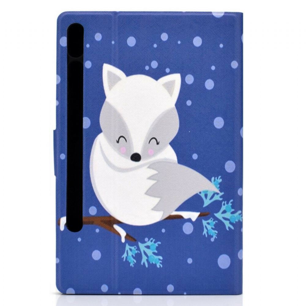 Flipové Pouzdro Na Samsung Galaxy Tab S7 / Tab S8 Liška