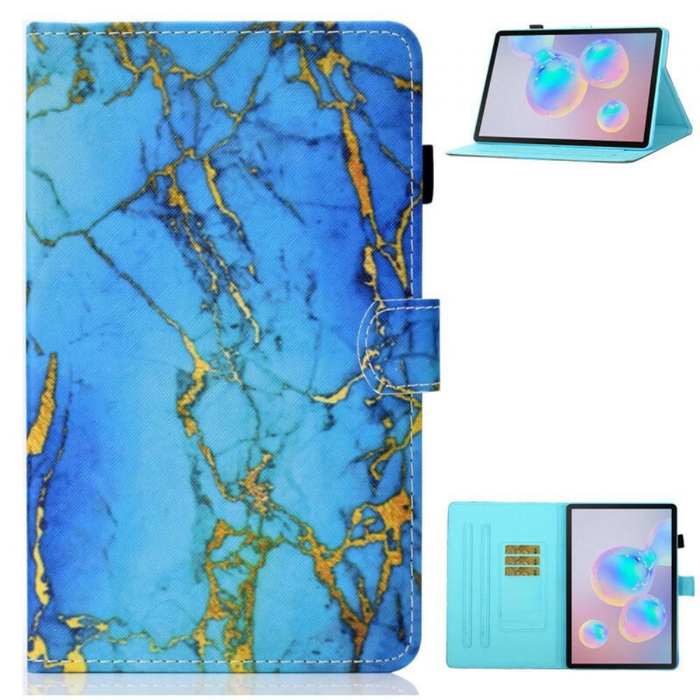 Kožené Pouzdro Na Samsung Galaxy Tab S7 / Tab S8 Styl Mramoru