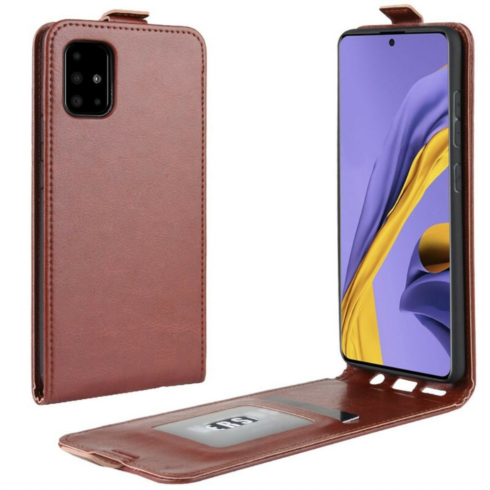 Flipové Pouzdro Na Samsung Galaxy A51 Kožené Pouzdro Efekt Skládání Kůže