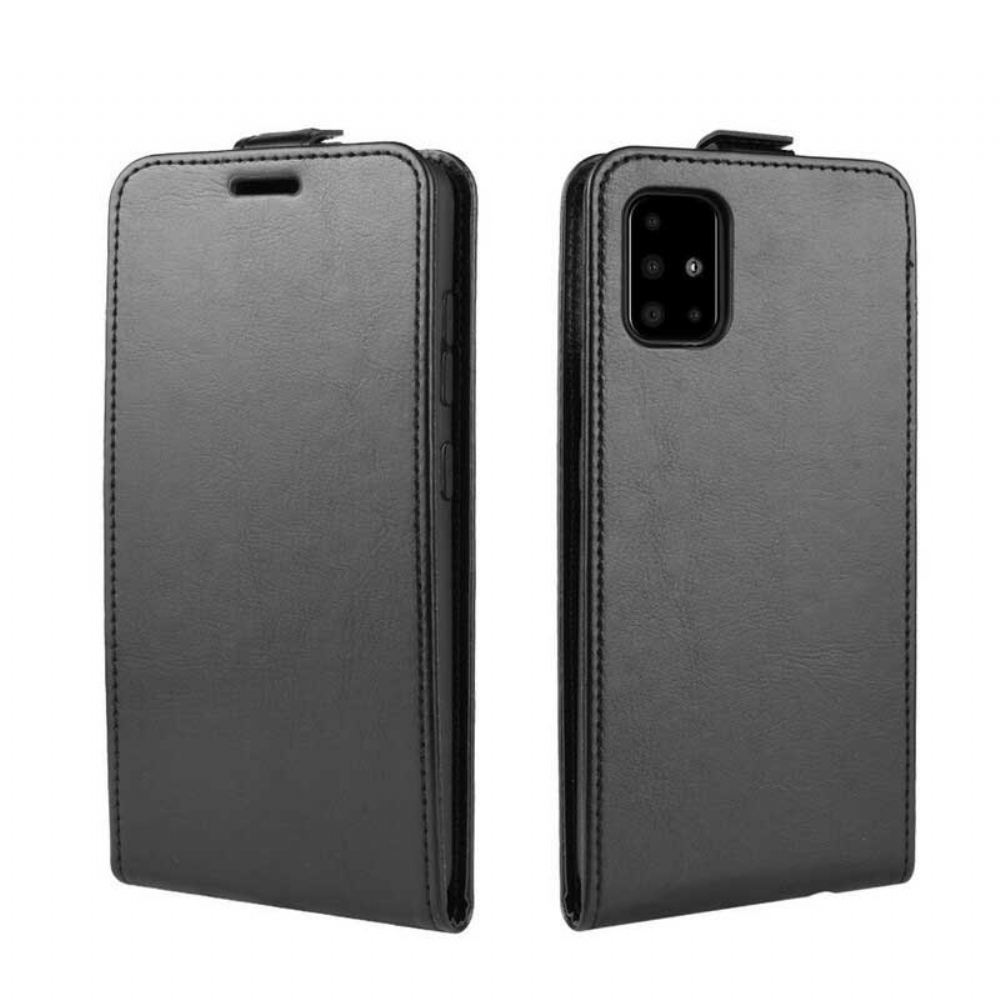 Flipové Pouzdro Na Samsung Galaxy A51 Kožené Pouzdro Efekt Skládání Kůže