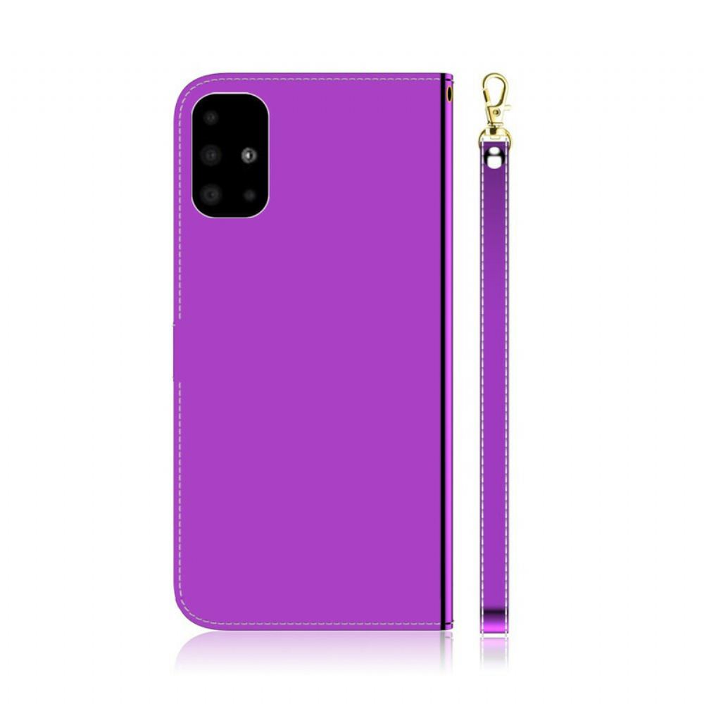 Flipové Pouzdro Na Samsung Galaxy A51 Kryt Na Zrcadlo Z Umělé Kůže