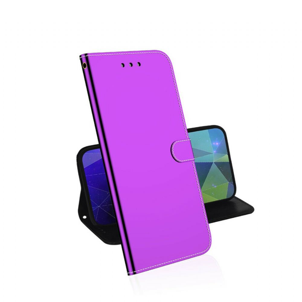 Flipové Pouzdro Na Samsung Galaxy A51 Kryt Na Zrcadlo Z Umělé Kůže