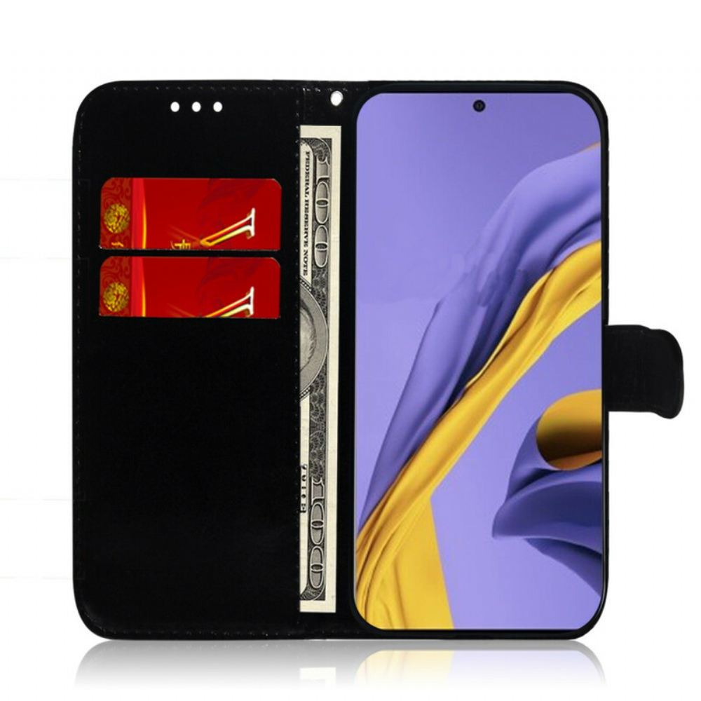 Flipové Pouzdro Na Samsung Galaxy A51 Kryt Na Zrcadlo Z Umělé Kůže