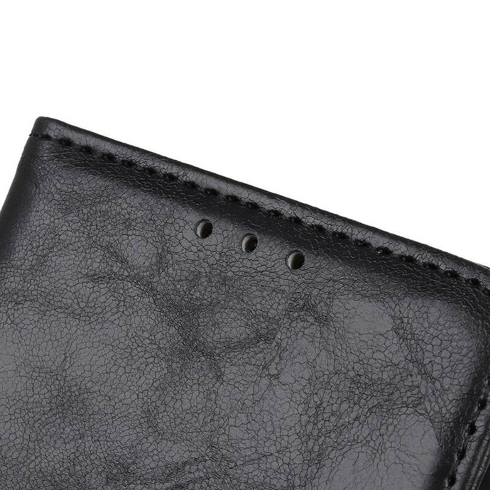 Kožené Pouzdro Na Samsung Galaxy A51 Oboustranná Magnetická Kolejnice
