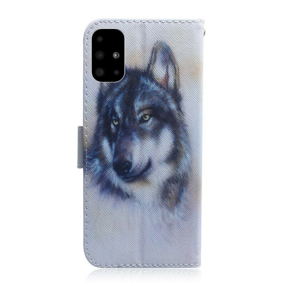 Kožené Pouzdro Na Samsung Galaxy A51 Psí Pohled