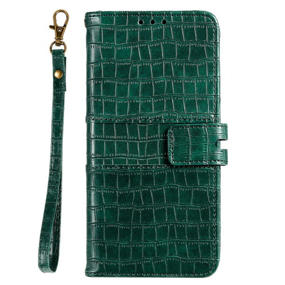 Kožené Pouzdro Na Samsung Galaxy A51 Úplně Croc