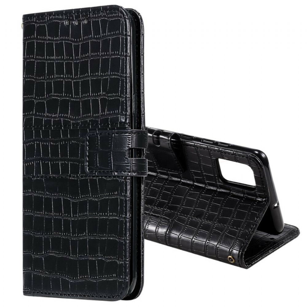Kožené Pouzdro Na Samsung Galaxy A51 Úplně Croc