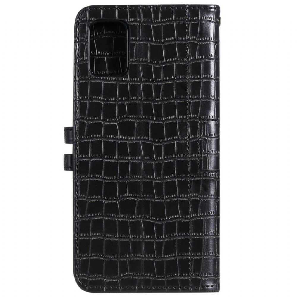 Kožené Pouzdro Na Samsung Galaxy A51 Úplně Croc