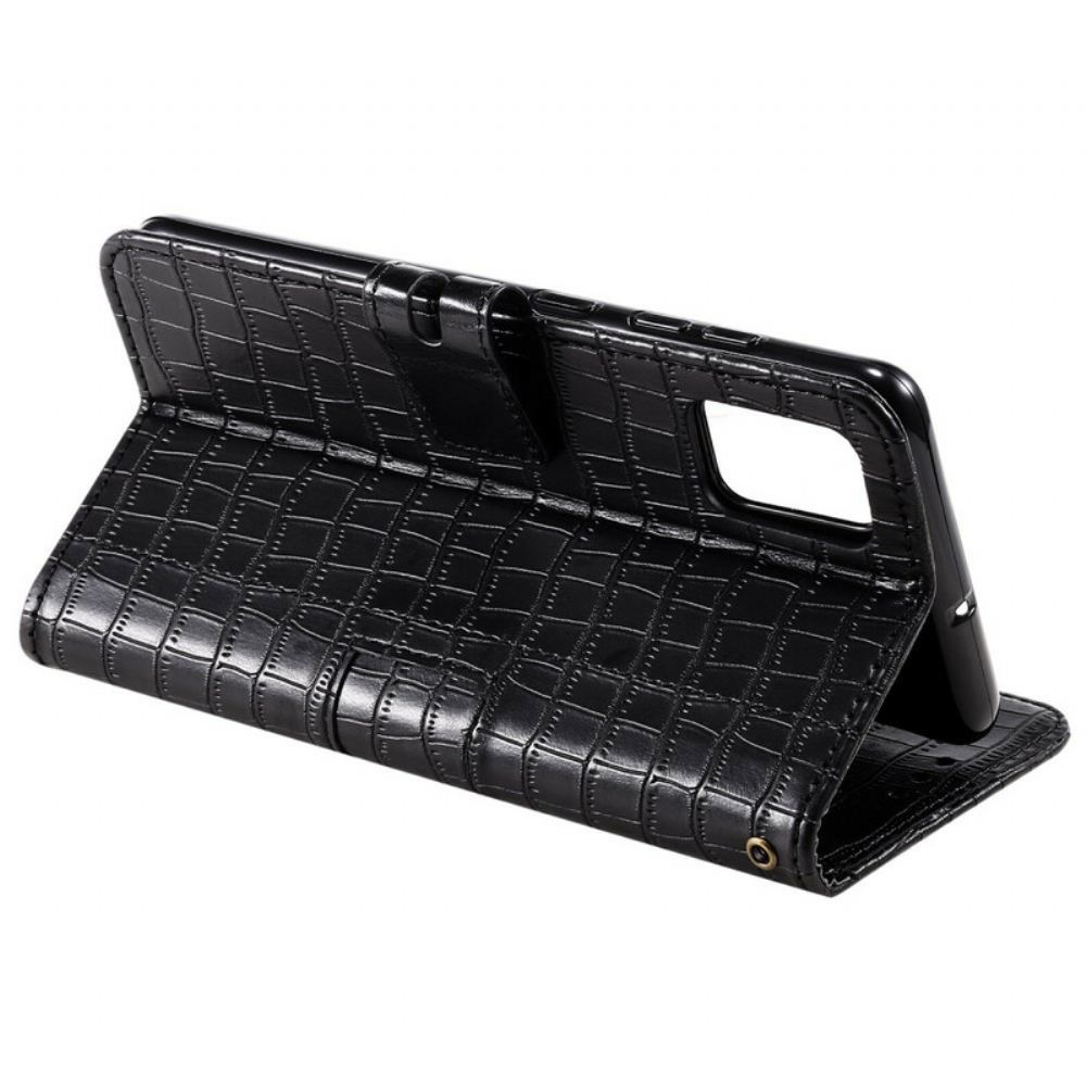 Kožené Pouzdro Na Samsung Galaxy A51 Úplně Croc